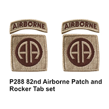 1:6 Scale U.S. 82nd Airborne Patch and Rocker Tab set